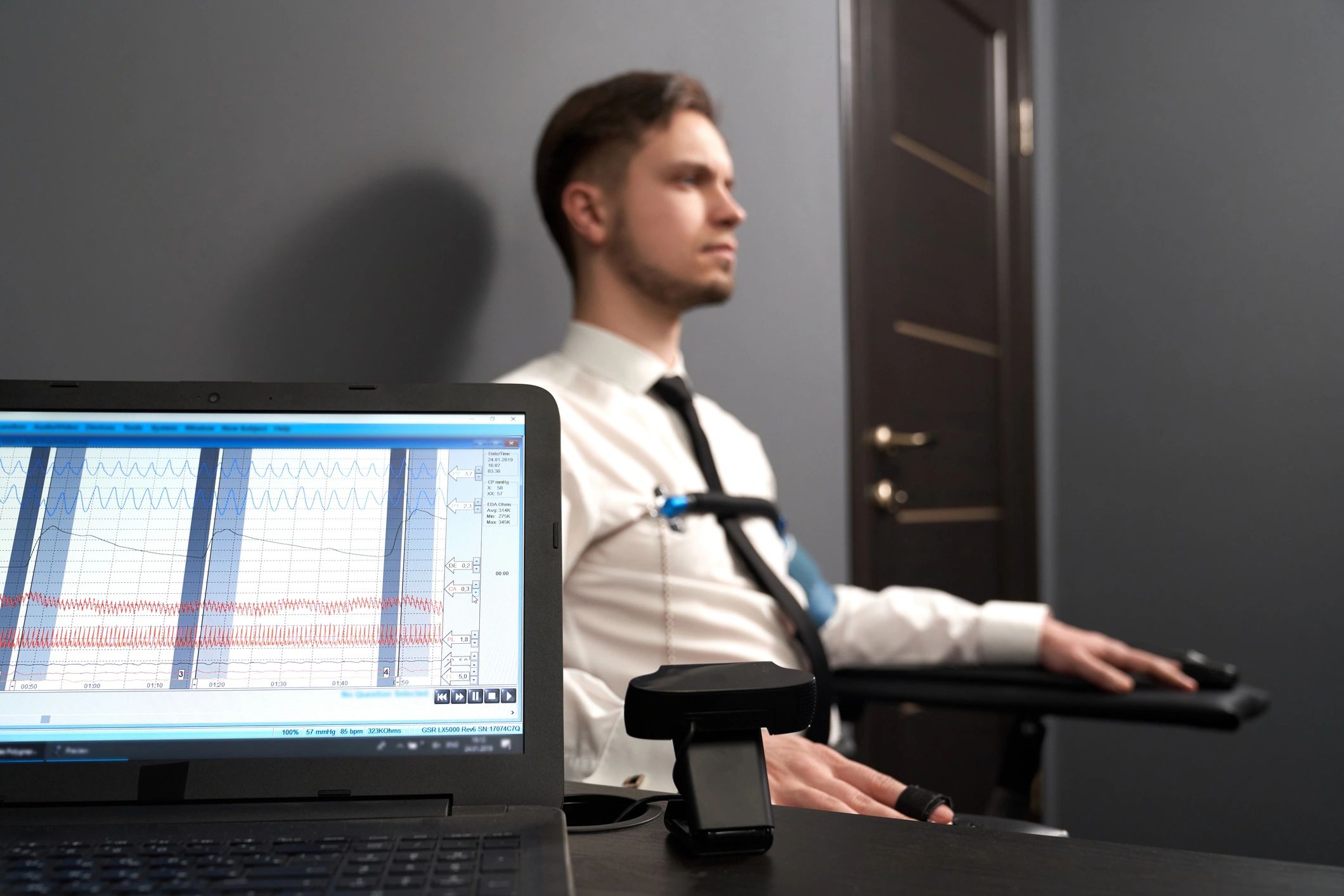 lie detector test modern office